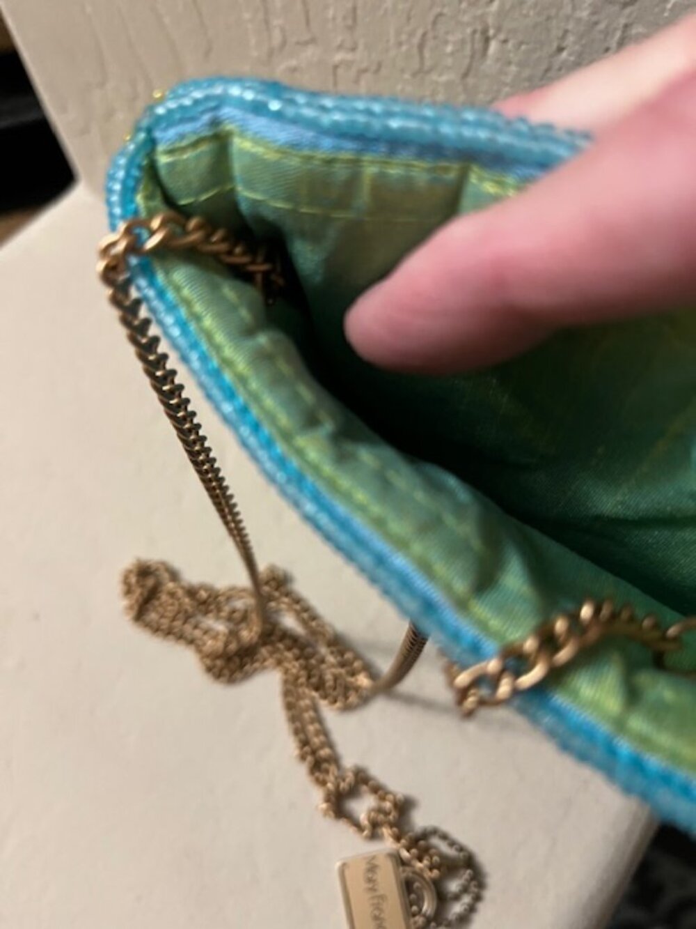 Mary Frances Crossbody Beaded Embroidered Golf Clutch Phone Bag Purse Art - Picture 7 of 9